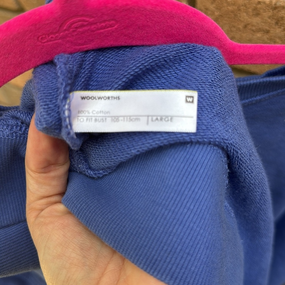 WoolWorths Blue Crew Neck Sweater Size Large - Picture 5 of 6